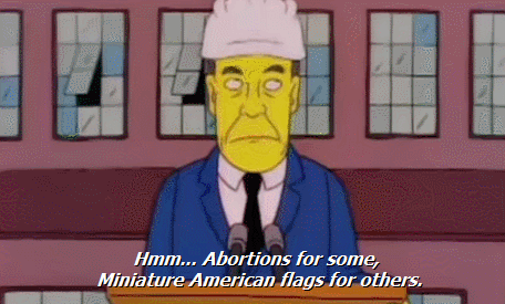 simpsons small american flags